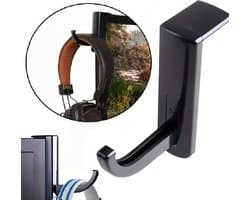 Universele Hoofdtelefoon Hanger I Hoofdtelefoon Houder I Voor Deur of Tafel I Met Dubbelzijdige Plakstrip I Zwart