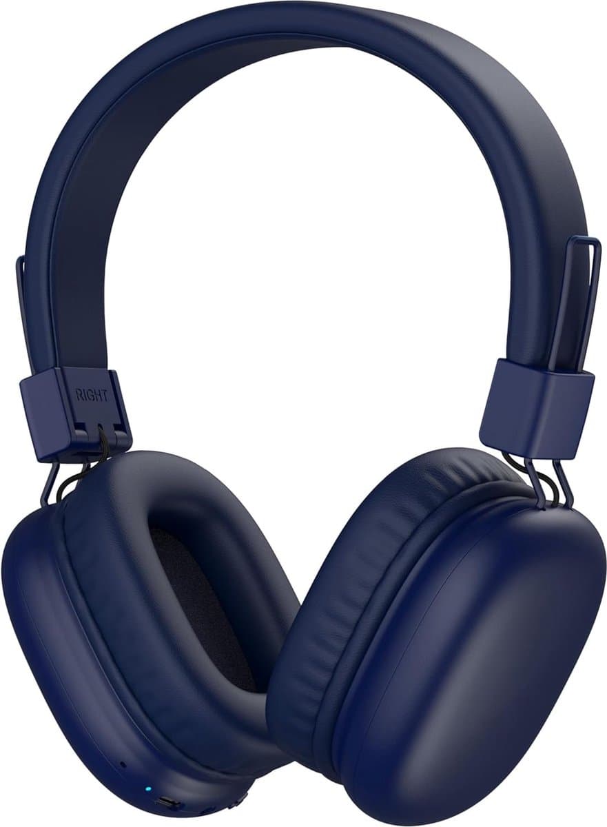 StayPowered Kinderkoptelefoon - Veilig Luisteren en Comfort voor Elk Moment - Instelbaar Volume - 50 Uur Batterij - Bluetooth 5.4 - Ingebouwde Microfoon - Opvouwbaar en Licht - Blauw - Levering Sneller dan Aangegeven! — afbeelding 1