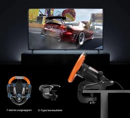 PXN - V3 Pro - Race Stuur met Pedalen & Flippers - Game Stuur - Geschikt voor PS4 - Xbox One - PC - Xbox Series X|S - PS3 - Nintendo Switch - Zwart — thumbnail 6