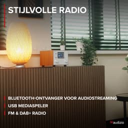 DAB radio - Audizio Vieste - DAB+ radio met subwoofer en Bluetooth - Wit - Met afstandsbediening — thumbnail 3
