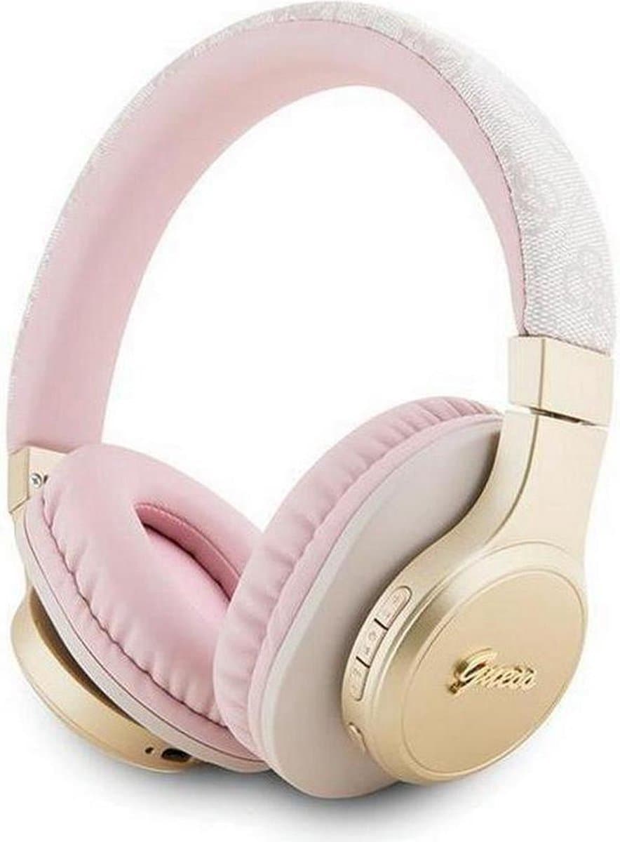 Guess 4G Script Logo Bluetooth Stereo Over-Ear Koptelefoon - Roze — afbeelding 1