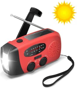 Nood Radio Op Batterijen (Accu) Voor Rampen - Knijpkat - Noodfluit - Radio Opwindbaar - Noodradio - Solar Opwindbaar - Multifunctionele Noodradio - Survival Radio - Zaklamp / Powerbank - Noodpakket - Noodpakket voor Thuis - Draagbare Radio - Zwart — thumbnail 5