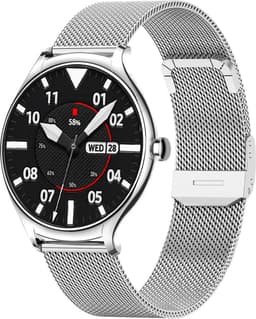 Royal Supplies S8 - Smartwatch - Smartwatch Heren & Dames - 2026 model - HD Touchscreen - Horloge - Stappenteller - Saturatiemeter - IOS & Android -Screenprotector- Zilver Staal — thumbnail 1
