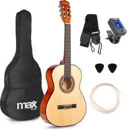 Kinder gitaar - MAX SoloArt akoestische gitaar 3/4 - Met gratis muzieklessen en accessoires - Hout — thumbnail 1