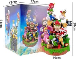 28Cm Model Met Super Mario Thema - Actie Figuur - Speelgoed Figuren - Bowser, Yoshi, Luigi, Mario, Peach, Toad, Lakitu, Koopa Troopa, Piranha Plant & Goomba - Beeldje - Model - Collectie - Verzameling - Cadeau - Speelgoed — thumbnail 2