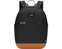 Pacsafe GO Backpack - 15 L - Rugzak - RFID-blokkerend - Anti-diefstal - Geschikt voor 13-inch laptop - Zip Clip - Beveiligde Reistas - Gerecycled Polyester - Zwart