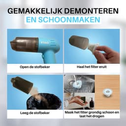 Kymo Kruimeldief - Krachtige Handstofzuiger draadloos - Kruimelzuiger - Kruimeldief snoerloos - Thuis dierenhaar auto - Sinterklaas en Kerst cadeau - Kleine stofzuiger — thumbnail 4