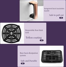 MensStore Digitale Airfryer - Hete Luchtfriteuse - Airfryer XXL - 8 Liter Inhoud - 6 Automatische Programma's - Digitaal Display - — thumbnail 7