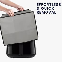 kwmobile heteluchtfriteuse beschermhoes geschikt voor Philips Essential Airfryer XL - Kunststof hoes voor friteuse in lichtgrijs — thumbnail 6