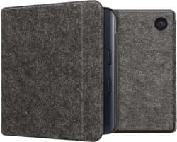 kwmobile hoes geschikt voor Kobo Libra Colour - e-reader beschermhoes van vilt - donkergrijs
