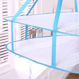 Opvouwbare winddichte netmand voor truien - 3-laags textielnet (blauw) — thumbnail 2