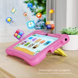 Elementkey Ai-Kids Max – 7 Inch KinderTablet – 32GB Intern + 64GB Micro SD – Voor En Achtercamera – Android 13 - IPS-scherm – 2GB RAM - SIM – WiFi 6 - Roze Hoes — thumbnail 2
