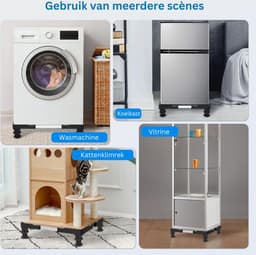 White-Label® Wasmachine Verhoger - Ombouw - Kast - Zwart — thumbnail 3