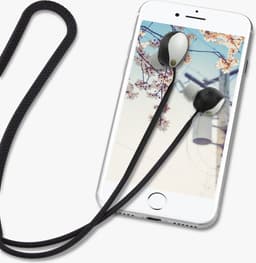 kwmobile Strap Compatible with Sony WF-1000XM5 - Silicone Cord Holder for Wireless Earphones - Black — thumbnail 4