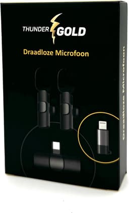 ThunderGold Draadloze Microfoon - 2 stuks - Microfoon Draadloos - Dasspeld Microfoon Draadloos - Microfoon Bluetooth - Lavalier Microfoon - USB-C & 8-pins ontvanger - Geschikt Voor Alle Telefoons — thumbnail 8