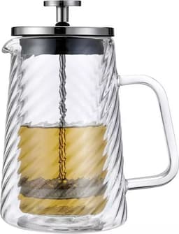 Klausberg dubbelwandige Piston Koffie-/Thee Zetter - Glas -0.35L - Theepress | theemaker| theezetter| French press voor koffie en thee — thumbnail 1
