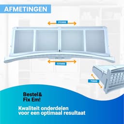 Fixem® Geschikt voor Aeg, Electrolux, Zanussi Filter 1366019014, 8581366019017 pluizenfilter - pluizenzeef droger filter - 325x310x75 mm - 1 Stuk — thumbnail 5