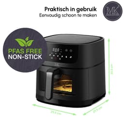 Maison & Kitchen Airfryer - Heteluchtfriteuse - PFAS-vrij - 1800W - 8L Inhoud - 80ºC tot 200ºC - Zwart — thumbnail 3