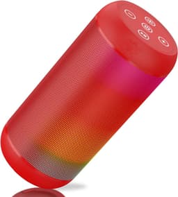 Bluetooth speaker rood-draadloze luidspreker dubbele luidsprekers-Supersubwoofer-AUX-TF en USB-18 uur muziek-RGB-licht-Bluetooth-5.3-rood — thumbnail 1