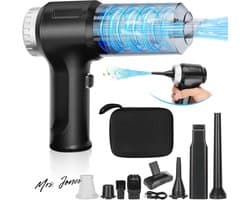 Mrs. Jones Handstofzuiger 12000 Pa 3-in-1 accu autostofzuiger stofventilator perslucht USB-oplaadbaar mini-stofzuiger toetsenbordstofzuiger auto huis .
