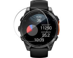 Screenprotector geschikt voor Garmin Fenix 8 – 43mm – Gehard glas – Hoge kwaliteit screen protector 43 mm – Tempered Glass 9H – 1 stuks – TechDefend