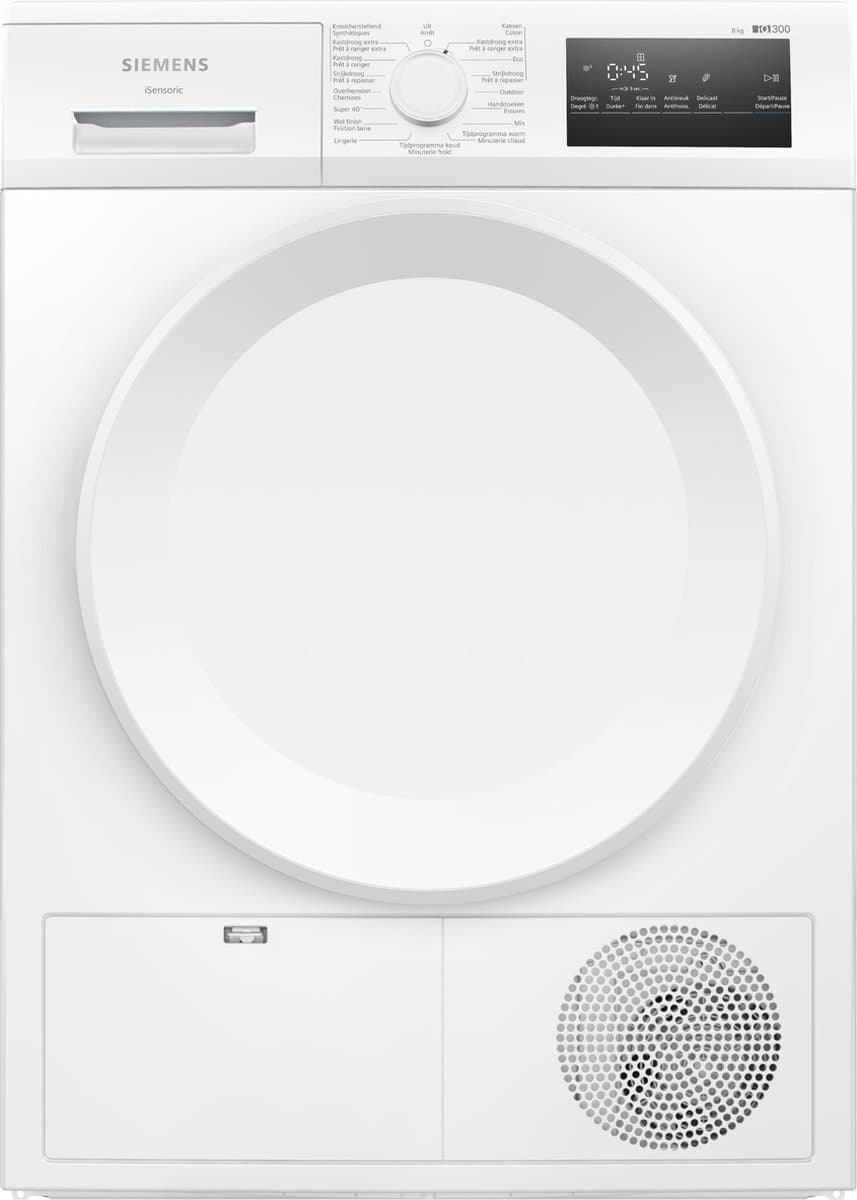 Siemens WT43H00AFG - iQ300 - Warmtepompdroger - 8 kg - Stil 65 dB - NL/FR Display - autoDry: Zacht en zorgvuldig drogen om je kleding te beschermen — afbeelding 1