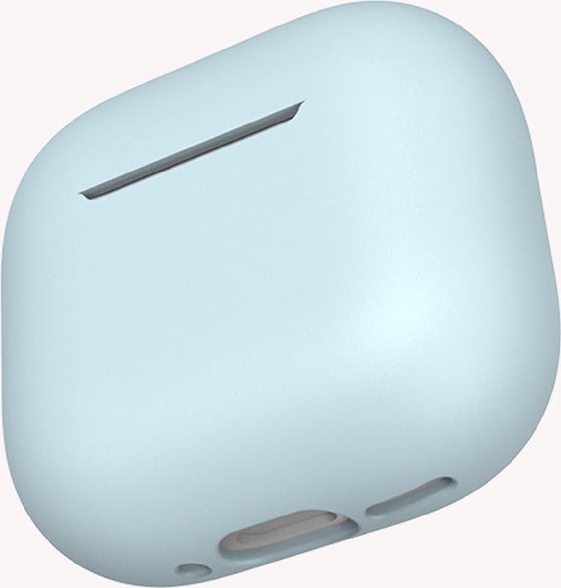 Hoesje in het licht blauw geschikt voor Apple AirPods 4 - TCH - Beschermhoes - Siliconen - Case - Soft case — afbeelding 1