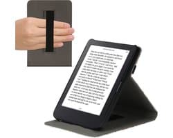 kwmobile e-reader hoesje geschikt voor Kobo Clara 2E hoes - Ereader flip case met standaard - Kunstleren e reader cover - Travel Wereldkaart design in zwart / meerkleurig