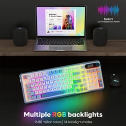 Royal Kludge RKS98 - Mechanisch Gaming Toetsenbord - Draadloos - RGB - Met LCD-scherm — thumbnail 5
