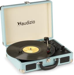 Retro platenspeler met speakers - Audizio RP114BL - Model 2025 - met PC software - Blauw — thumbnail 1