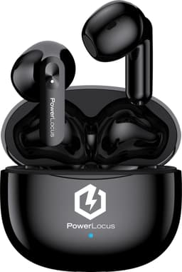 PowerLocus Vibe Draadloze Oordopjes - Bluetooth oordopjes - ENC Microfoon - Touch Sensor Button - Lange Batterijduur - Zweetbestendig - Zwart — thumbnail 1