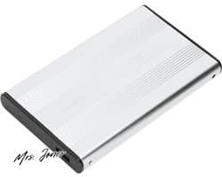 Mrs. Jones Draagbare Externe Harde Schijfbehuizing USB2.0 Draagbare HDD/SSD Harde Schijf voor Laptops/OS X Externe Gegevensopslag Plug-and-play HDD 2TB Zilver .