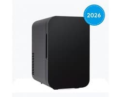 Mini koelkast 4 liter – Voor cosmetica, snacks & drinken – 12V/230V – Koel-/warmfunctie – Zwart