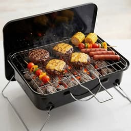 Lomera Draagbare BBQ - Tafel BBQ - Tafelbarbecue - Draagbare Barbecue - Mini BBQ - Camping BBQ - Camping Barbecue - Houtskool BBQ - Houtskoolbarbecue - Opvouwbare BBQ - Inklapbare BBQ — thumbnail 1