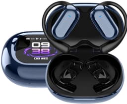De Beste Gadgets Draadloze Oordopjes – Bluetooth 5.4 – Open Ear Sport Earbuds – 70 Uur Batterij – Waterbestendig IPX5 – Met Touchscreen Case — thumbnail 2