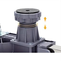 Verstelbare kunststof wasmachinestandaard - universele basis 40-68Cm -geschikt voor wasmachines en drogers in de badkamer — thumbnail 6