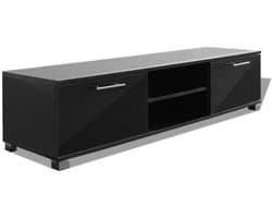 TV Meubel Hoogglans Zwart - Media Kast voor Televisie en Stereoapparatuur