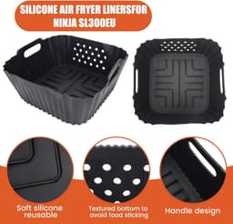 2 stuks extra hoge siliconen vormen voor SL300EU Ninja Double Stack verticale luchtfriteuse met 2 vakken, siliconen vormen voor airfryer sl300eu — thumbnail 7