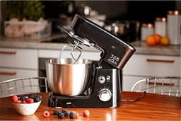 Florixa® Mixer met mengkom - Mixer - Mixer met mengkom keukenmachine - Zilver - 22 cm x 35 cm x 30 cm — thumbnail 2