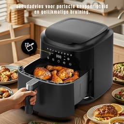 SVN® Airfryer XXL - Mini-oven - Heteluchtfriteuse - 9L - 9 Programma's - Zwart - 30cm x 32cm x 31cm — thumbnail 7