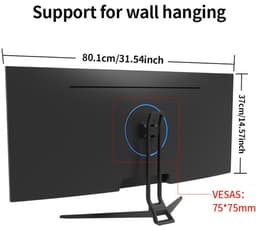 Ultrawide Monitor – Ultrawide Gaming Monitor – Curved Monitor – QHD Monitor – 34 Inch – 120Hz Refresh Rate – IPS Paneel – 2560x1080 Resolutie — thumbnail 2