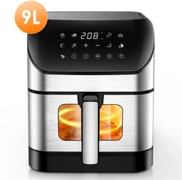 Airfryer - Hetelucht friteuse - 9L - 10 vooraf ingestelde functies - 1800W - Digitaal Display -Slimme functies - Geavanceerde 360° Luchttechnologie — thumbnail 1