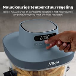 Ninja CRISPi PRO 7-in-1 Glazen Airfryer met 7 functies - Airfryen, Bakken, Braden, Rijzen, Drogen. Max Crisp en Opnieuw krokant maken - 2.3 liter en 5.7 liter glazen schaal - PFAS vrij koken - Cyberspace - AS101EUCY — thumbnail 4