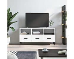 Tv-kast - Media meubel - Woonkamer opbergen - Modern design - 102 x 36 x 50 cm - Wit