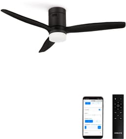 CREATE - Stille 40W plafondventilator met technische ABS bladen in verschillende maten - L - Met licht - WIFI - WIND CALM — thumbnail 1