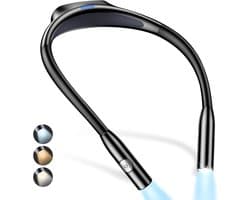 SAVI® Neklamp - Leeslamp - Nachtlampje - Lichtgewicht - Zwart -‎15cm x 4cmx 18cm; 126g