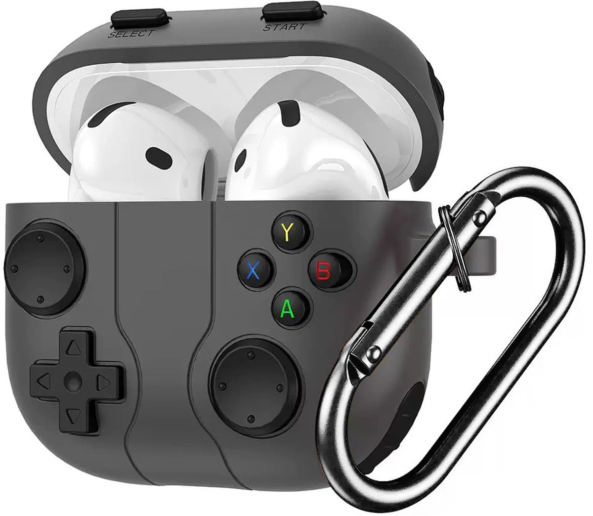 Coverzs Siliconen 'Gamer' hoesje geschikt voor AirPods 4 - Beschermhoesje - Stijlvolle bescherming — afbeelding 1