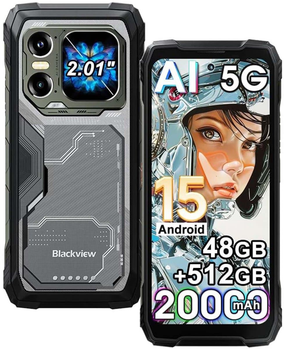 Blackview XPLORE 1 Robuuste Smartphone 5G - 48GB RAM - 512GB ROM - 20000mAh - 6.78 inch Robuuste Telefoon - Android 15 - 64MP+50MP Camera - IP68/IP69K - NFC - OTG - GPS - Zwart — afbeelding 1