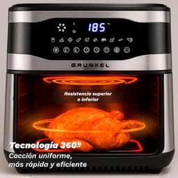 Luchtfriteuse - Heteluchtoven - Gezond Koken - Fry Force Technologie - 9 Liter - Zwart Zilver — thumbnail 4