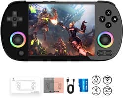 Anbernic RG40XX H - Retro Gaming Console - 4.0 Inch IPS Scherm - Linux Systeem - WiFi - HDMI Output - RGB Joystick - 64GB Opslag - Ergonomisch Design - Draagbare Handheld - Zwart